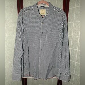 Tommy Bahama Jeans Blue/White Gingham Long Sleeve Button Down Shirt- M